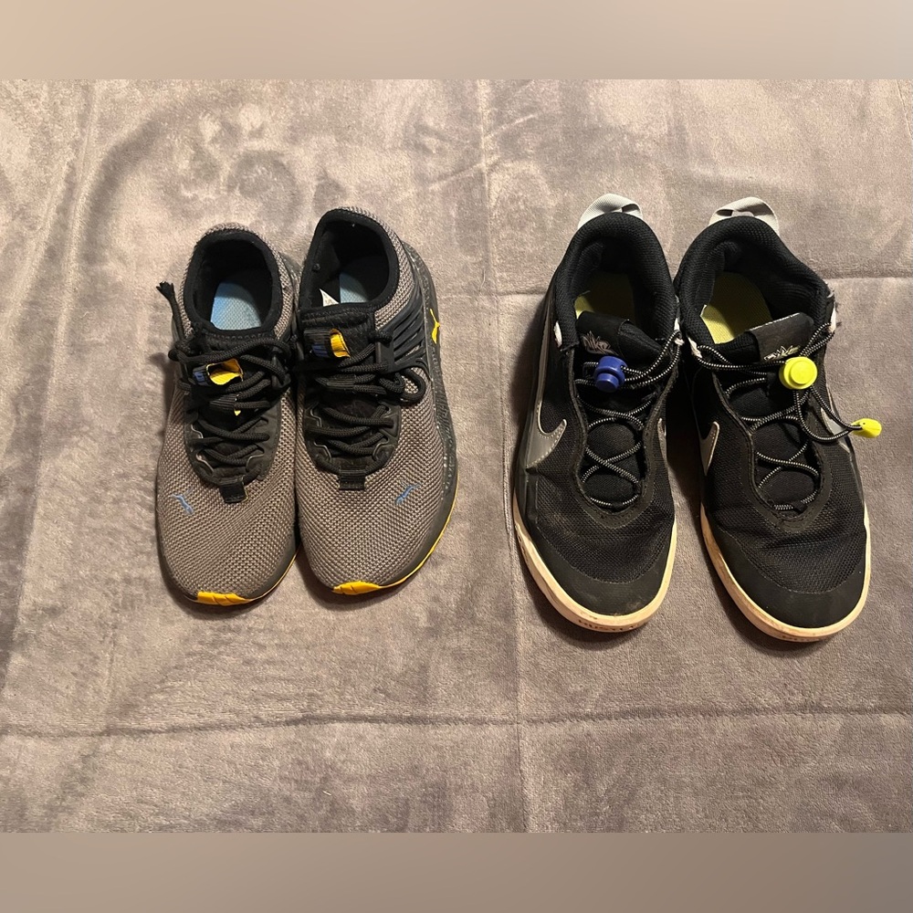 2 pairs of size 6 youth shoes